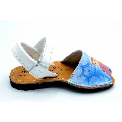 Menorquina Frozen | Sandalia de piel para niña