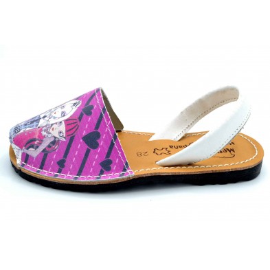 Menorquina Monsters | Sandalia de piel para niña