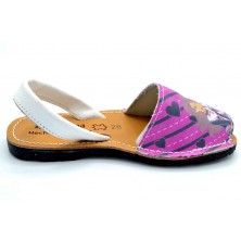 Menorquina Monsters | Sandalia de piel para niña