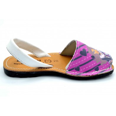 Menorquina Monsters | Sandalia de piel para niña