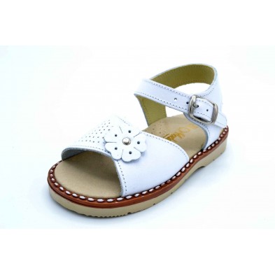 LGZ  1078 Blanco | Sandalia de piel para niña