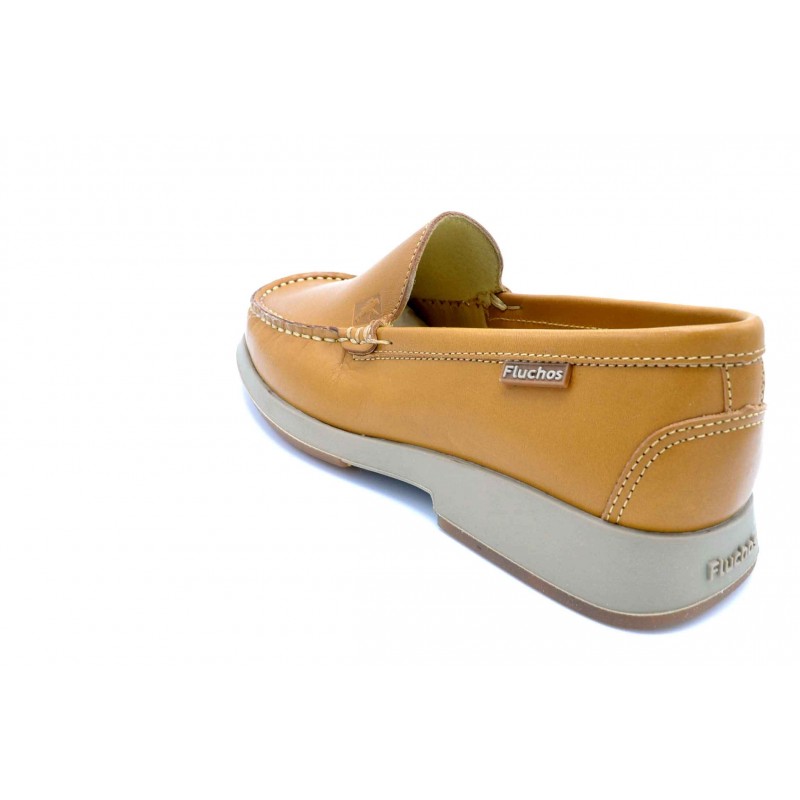 Fluchos 3471 Camel | Mocasín de piel para mujer