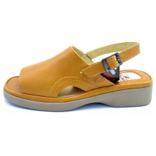 Fluchos 3489 Camel | Sandalia de piel para mujer