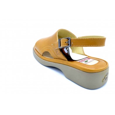 Fluchos 3489 Camel | Sandalia de piel para mujer