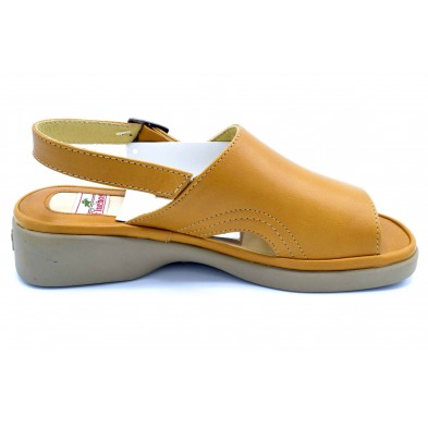 Fluchos 3489 Camel | Sandalia de piel para mujer