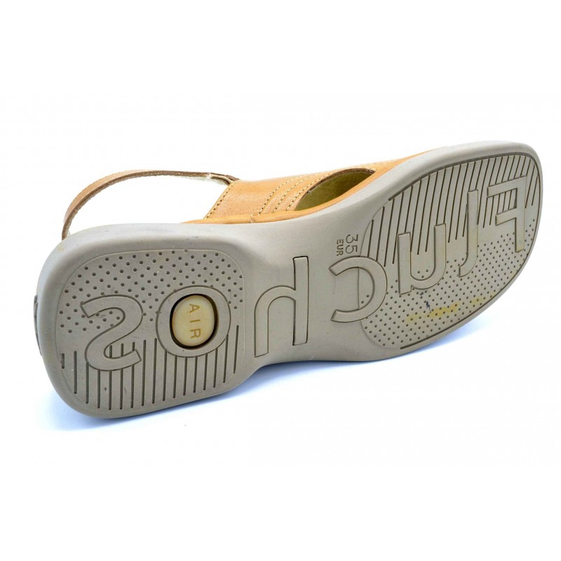 Fluchos 3489 Camel | Sandalia de piel para mujer