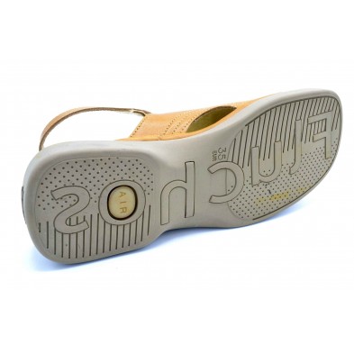 Fluchos 3489 Camel | Sandalia de piel para mujer