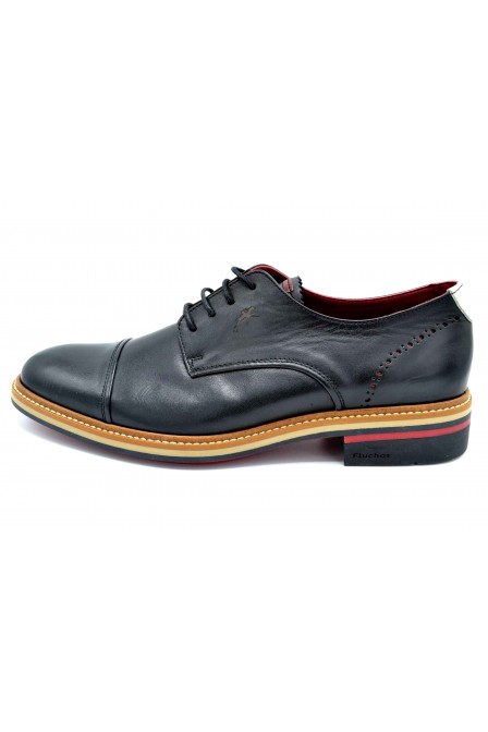 Fluchos Marlon F1128 Negro | Zapato de piel con cordones