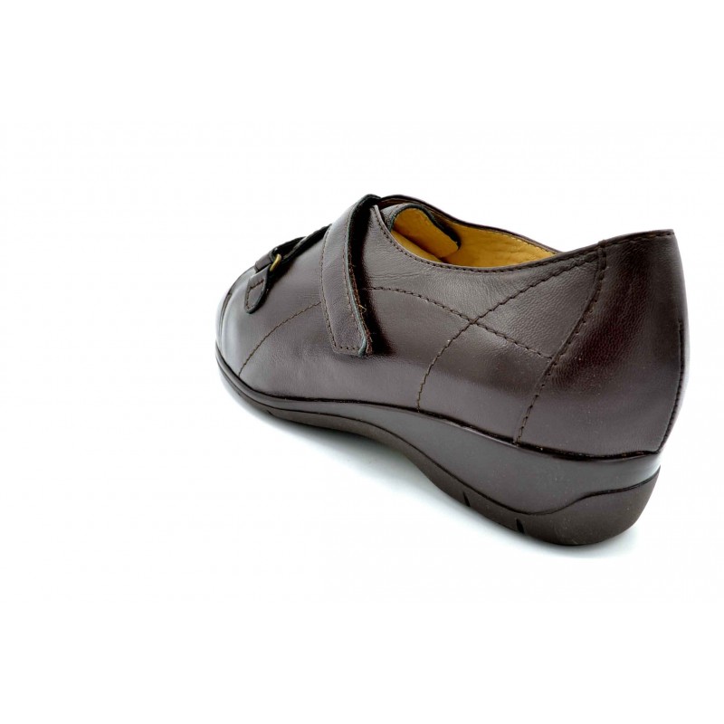Drucker Calzapedic 24154 | Blucher de piel con velcro | Ancho especial
